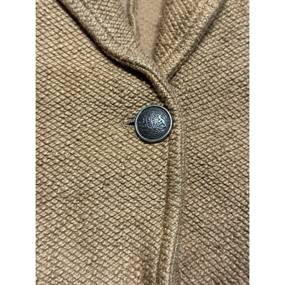 Anthropologie Maeve Knit Long Sleeve Button Mustard Jacket Blazer Women's Sz M - Picture 4 of 10